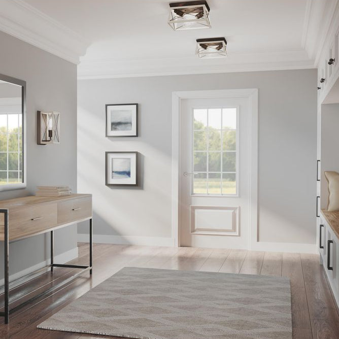 Briarwood Collection Two-Light Flush Mount Ceiling Light in Graphite by Progress