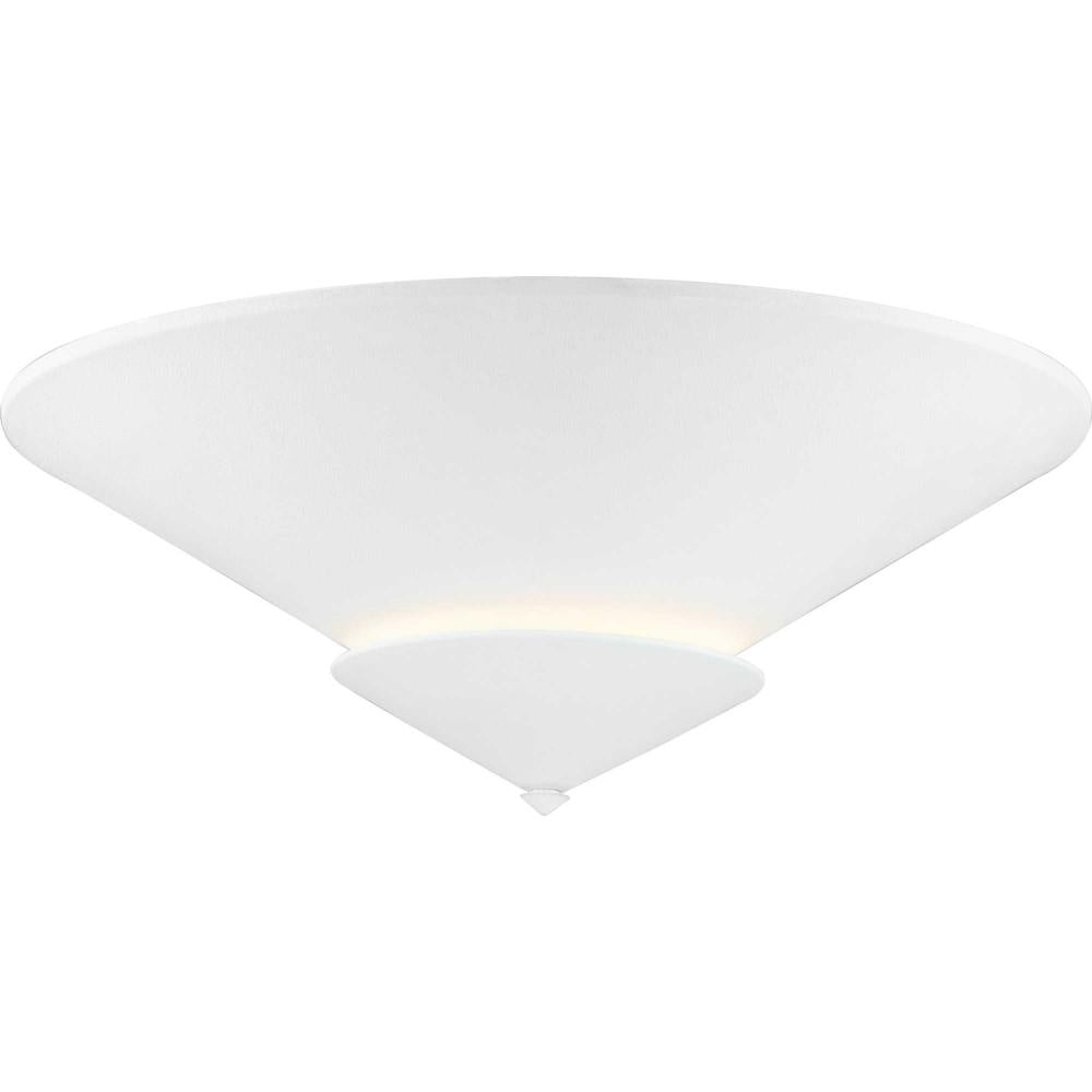 Pinellas Collection 25 in. Four-Light White Plaster Contemporary Flush Mount by Progress