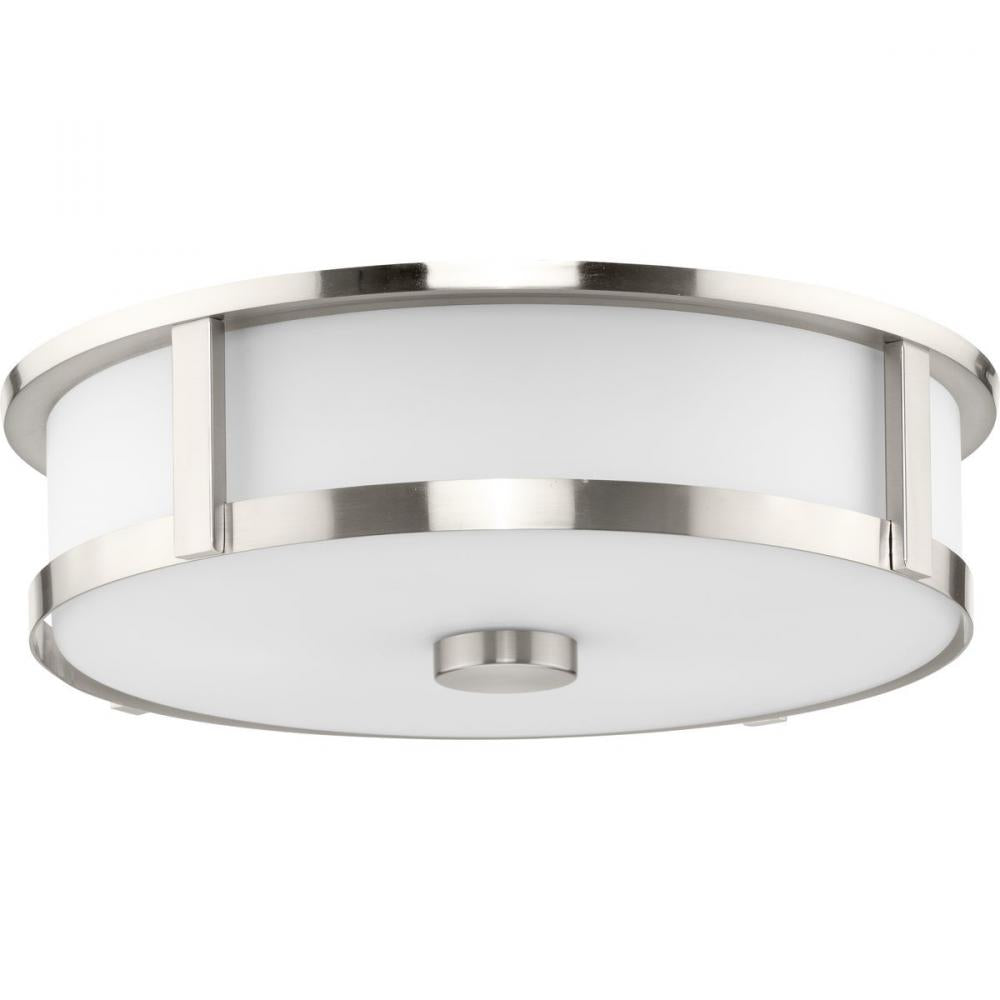 Gilliam Collection Three-Light Brushed Nickel New Traditional Flush Mount by Progress