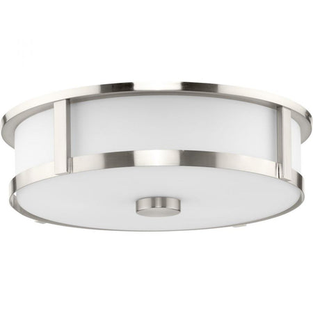 Gilliam Collection Three-Light Brushed Nickel New Traditional Flush Mount by Progress
