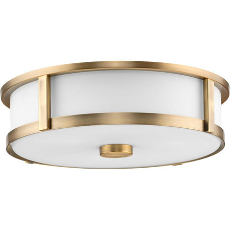 Gilliam Collection Three-Light Vintage Brass New Traditional Flush Mount by Progress