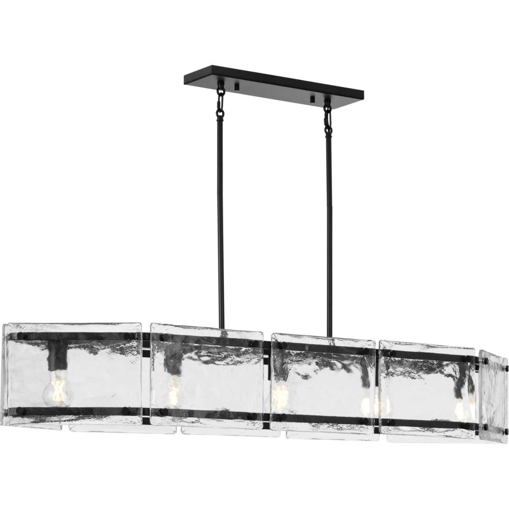 Rivera Collection 5-Light Matte Black Luxe Industrial Linear Light by Progress