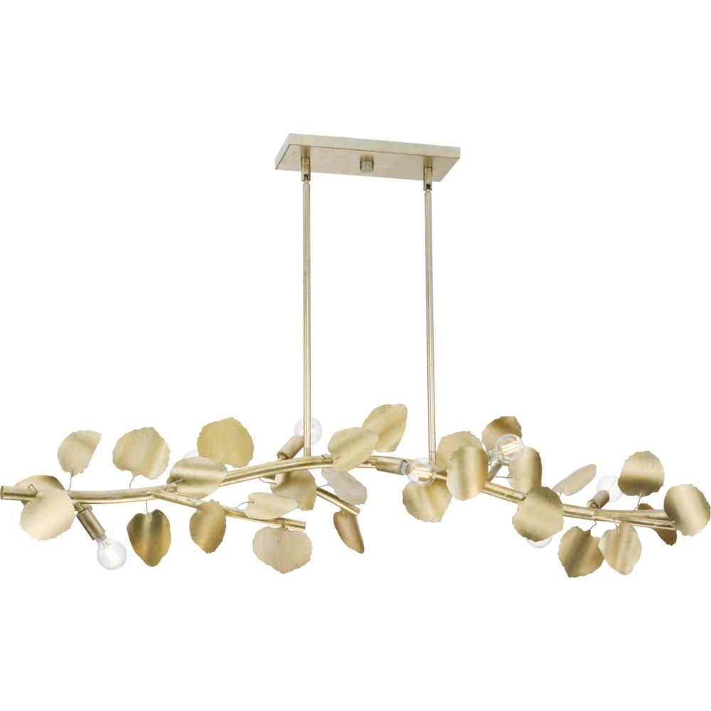 Laurel Collection 7-Light Gilded Silver Transitional Linear Light by Progress