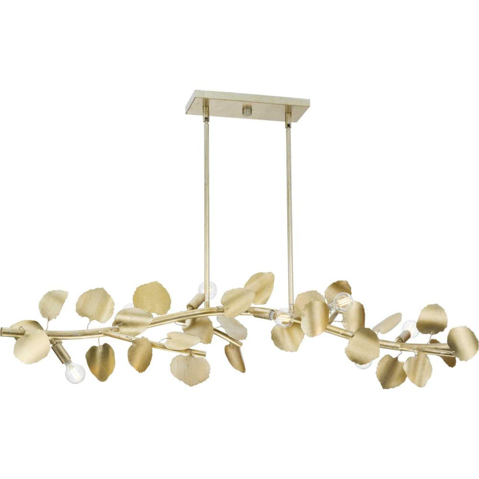 Laurel Collection 7-Light Gilded Silver Transitional Linear Light by Progress