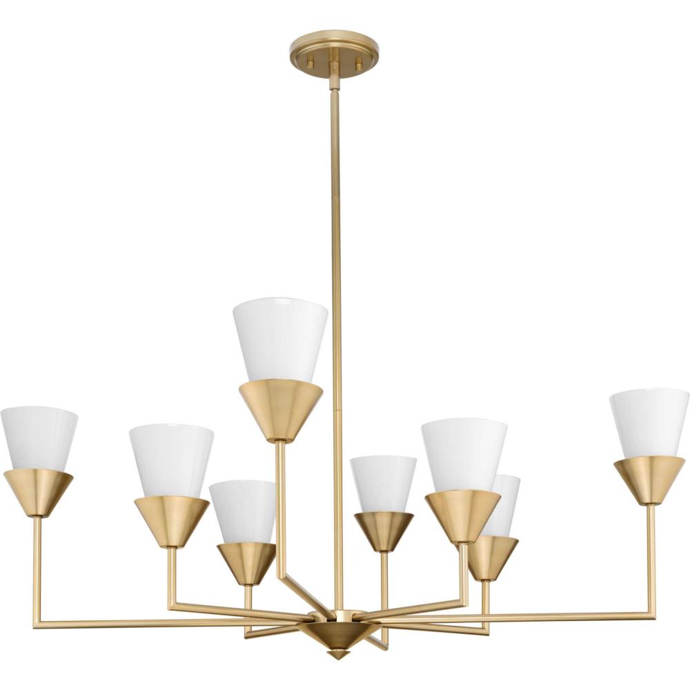 Pinellas Collection 14.37 in. Eight-Light Soft Gold Contemporary Chandelier by Progress