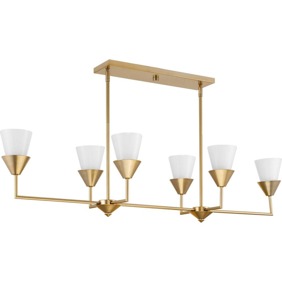 Pinellas Collection Six-Light Soft Gold Contemporary Linear Light by Progress