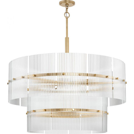 Seville Collection Nine-Light Soft Gold Contemporary Chandelier by Progress