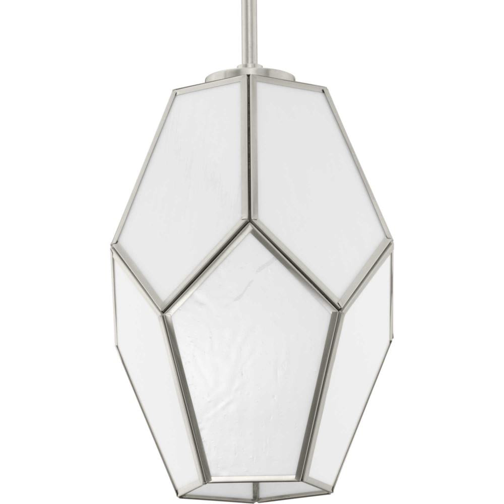 Latham Collection One-Light Brushed Nickel Contemporary Pendant by Progress