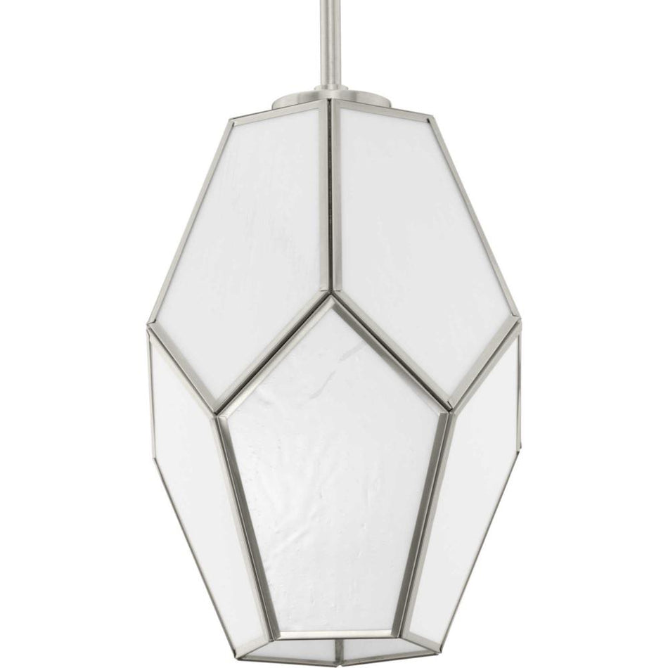 Latham Collection One-Light Brushed Nickel Contemporary Pendant by Progress