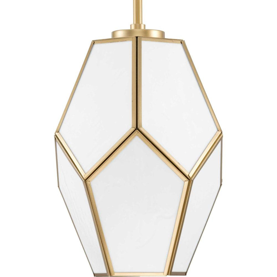 Latham Collection One-Light Vintage Brass Contemporary Pendant by Progress