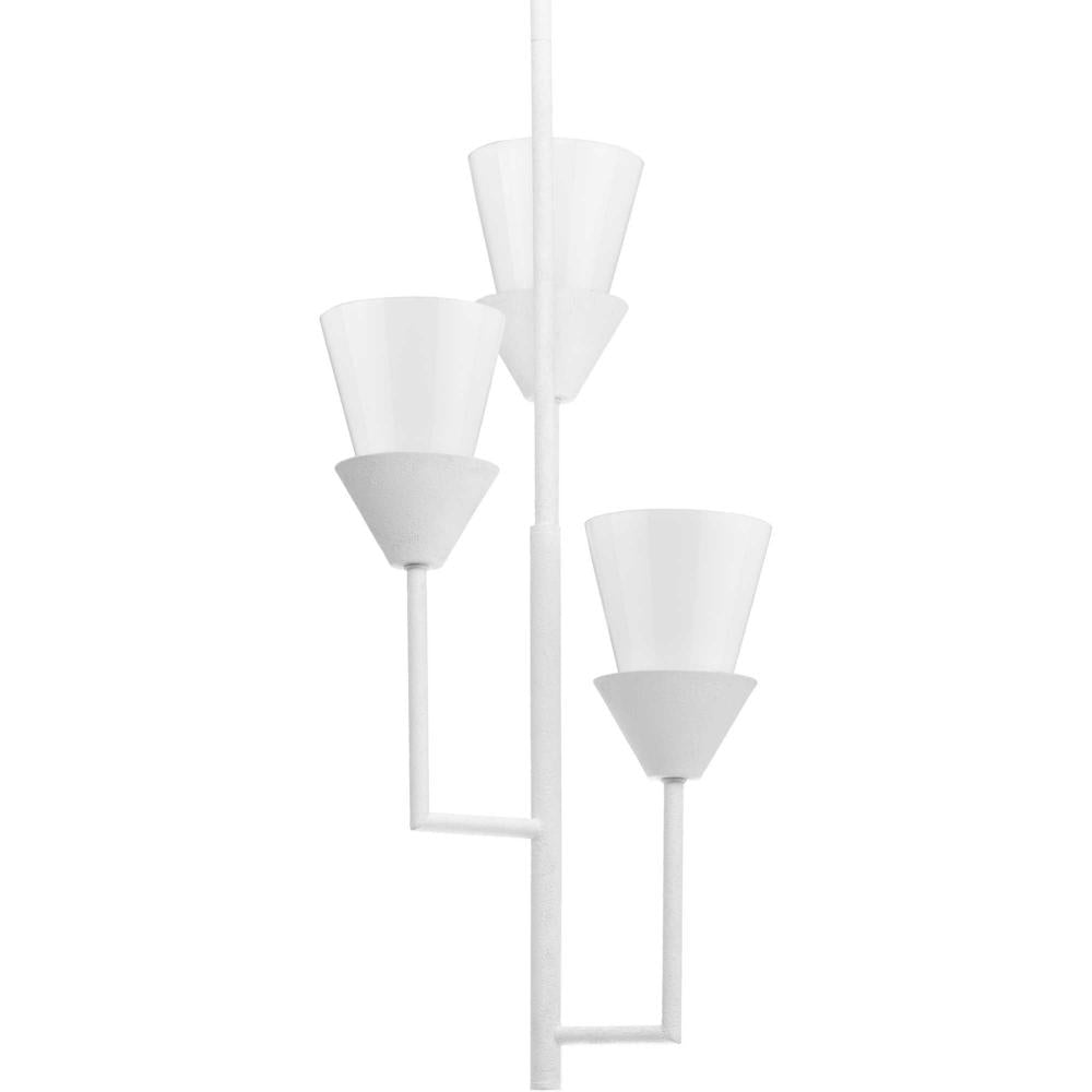 Pinellas Collection Three-Light White Plaster Contemporary Pendant by Progress