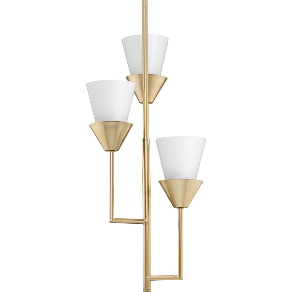 Pinellas Collection Three-Light Soft Gold Contemporary Pendant by Progress