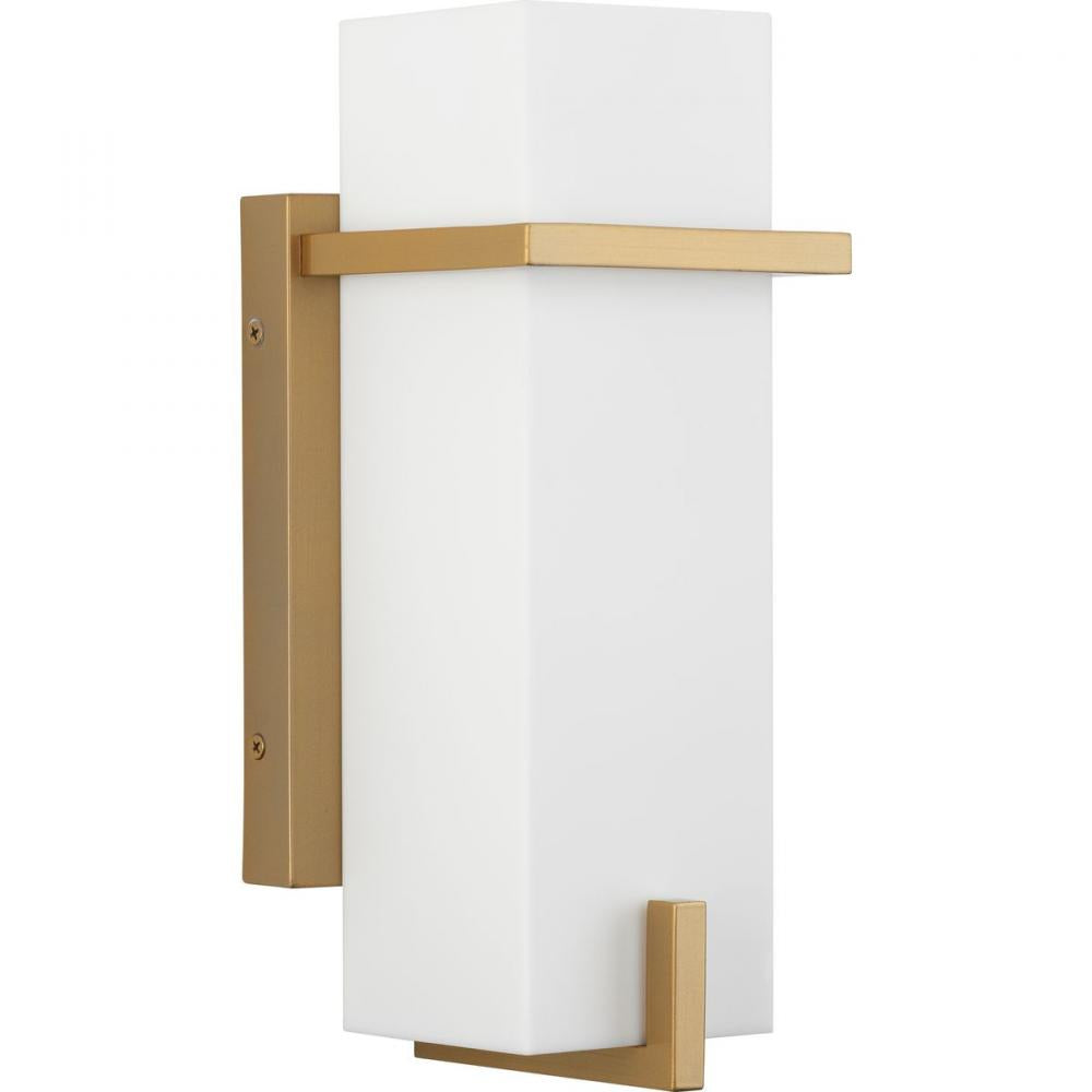 Antrim Collection One-Light Soft Gold Modern Small Outdoor Wall Lantern by Progress