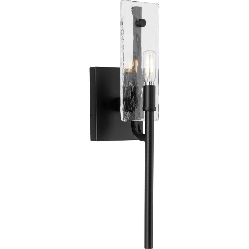 Rivera Collection One-Light Matte Black Luxe Industrial Wall Bracket by Progress