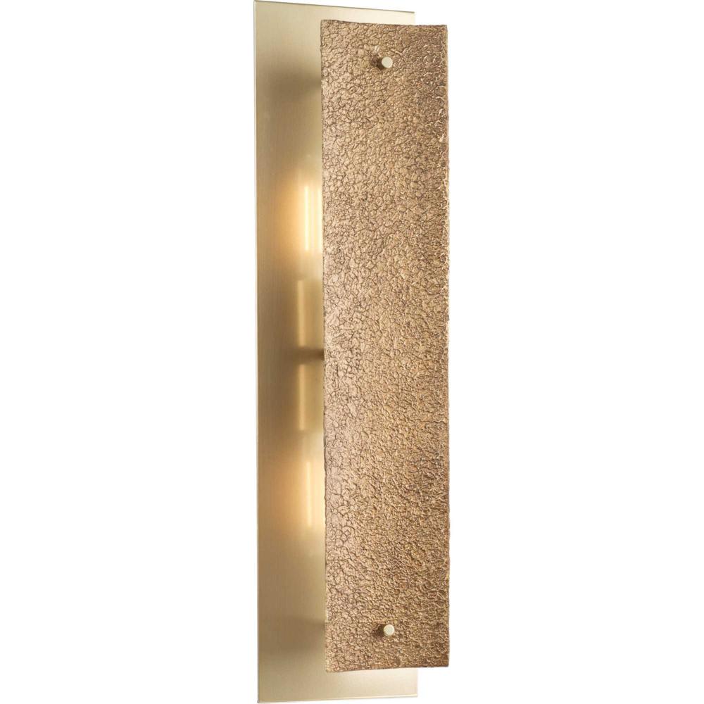 Lusail Collection Two-Light Soft Gold Luxe Industrial Wall Bracket by Progress