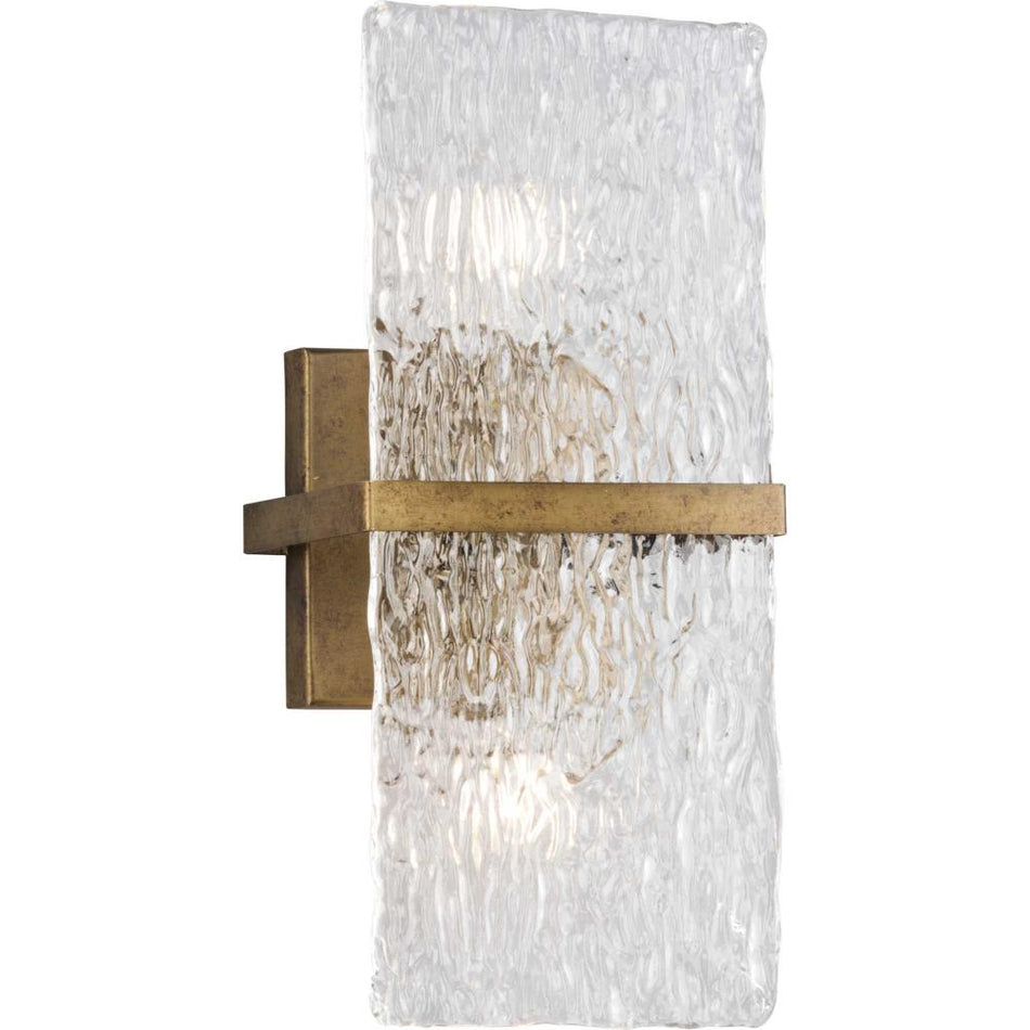Chevall Collection Two-Light Gold Ombre Modern Organic Wall Sconce by Progress