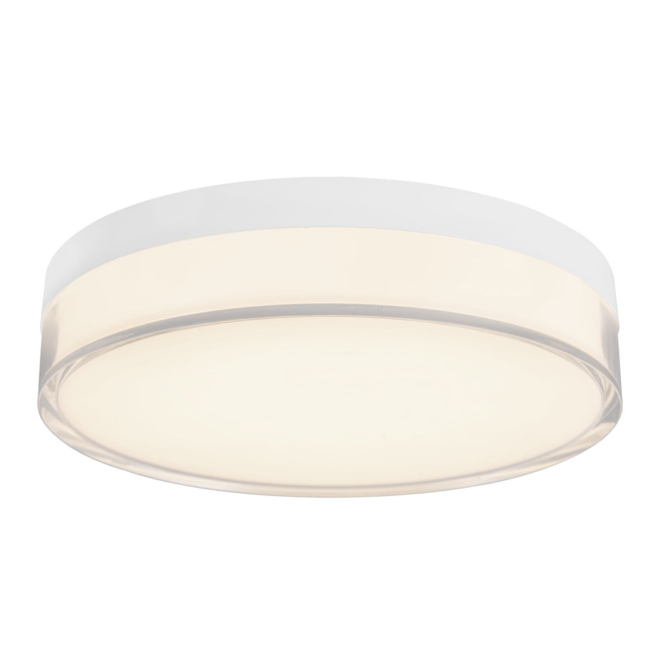 Quara 7-in White dimmable LED Flush Mount
