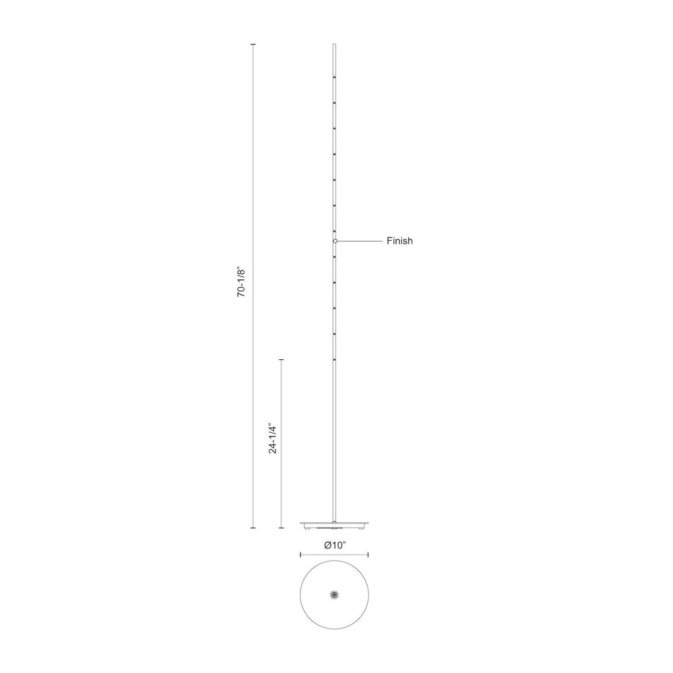 Reeds 10-in White LED Floor Lamp by KUZCO