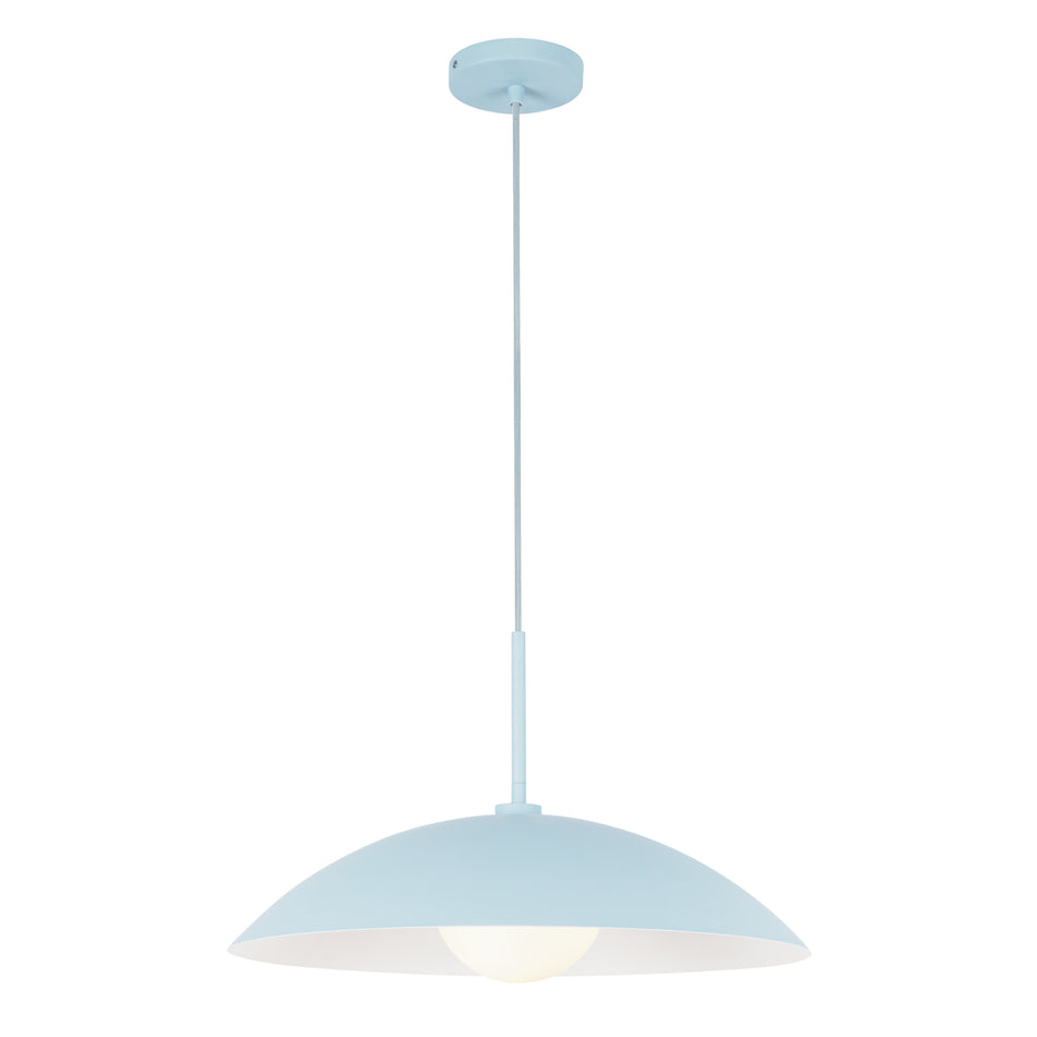 Regent 19-in Cerulean Socket Pendant by KUZCO