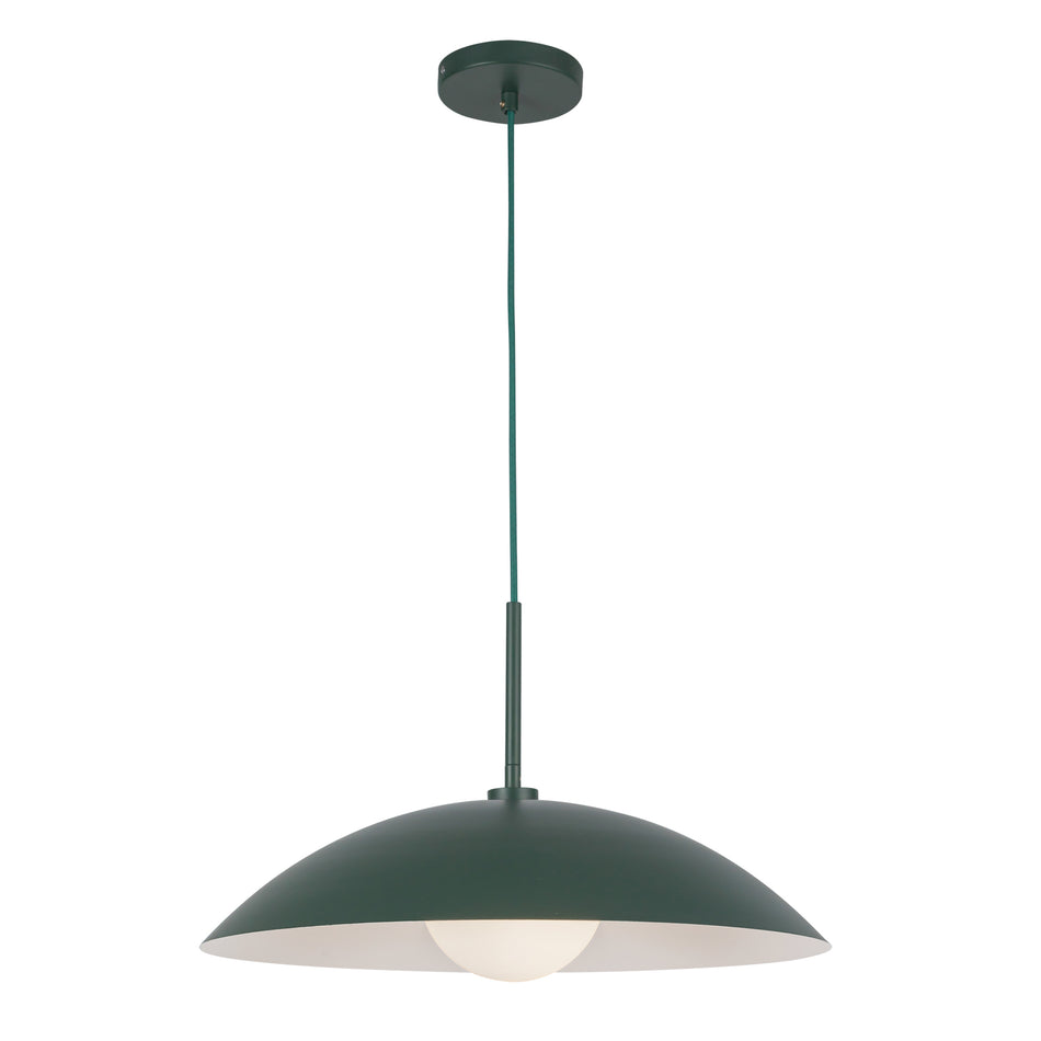 Regent 19-in Pine Green Socket Pendant by KUZCO