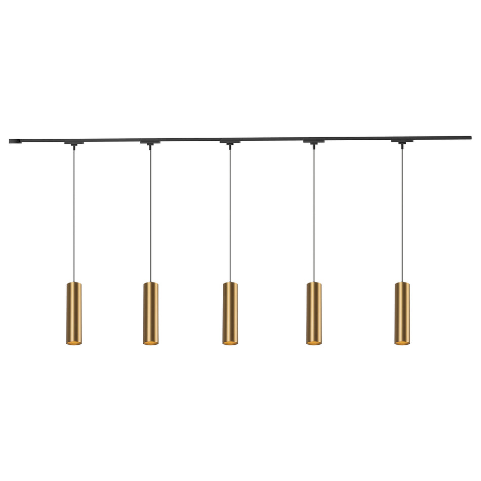 Remuda 81-in Gold dimmable LED Trilo Ceiling Kit