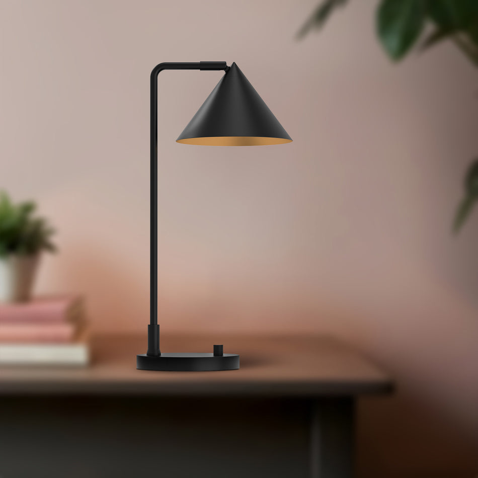 Remy 20-in Matte Black 1 Light Table Lamp by ALORA MOOD