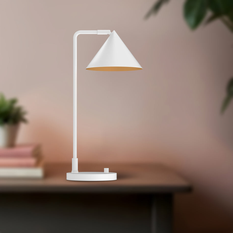 Remy 20-in White 1 Light Table Lamp by ALORA MOOD