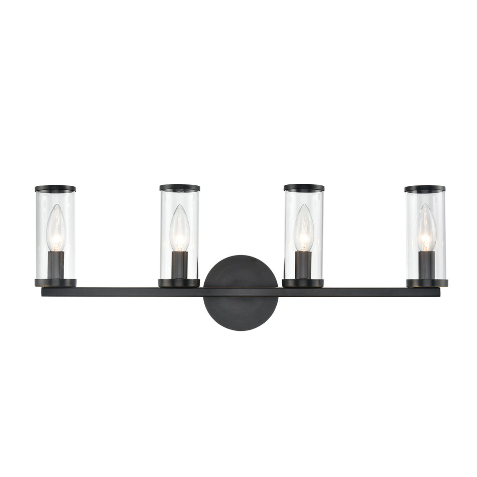 Revolve Clear Glass/Urban Bronze 4 Lights Wall/Vanity