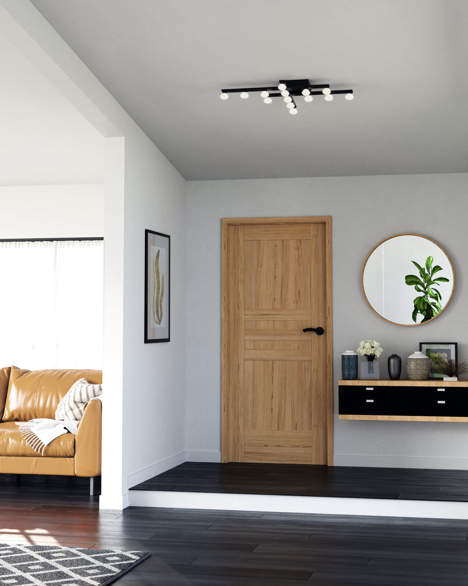 Rezz 32-in Black LED Flush Mount by KUZCO