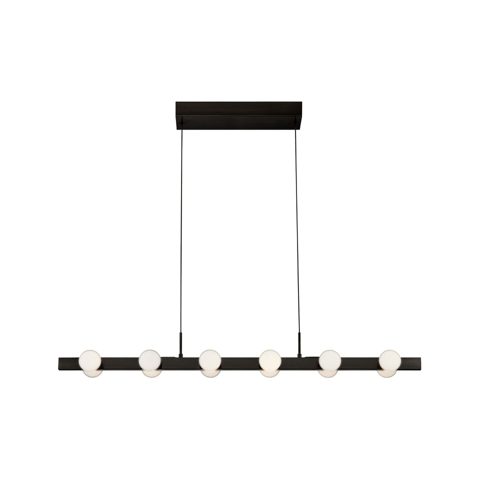 Rezz 36-in Black LED Linear Pendant