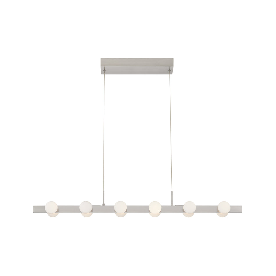 Rezz 36-in Brushed Nickel LED Linear Pendant
