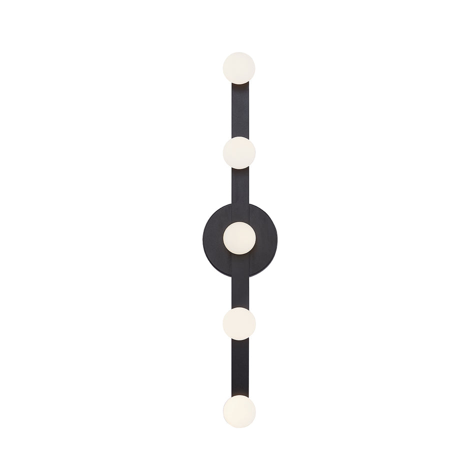 Rezz 24-in Black LED Wall Sconce by KUZCO
