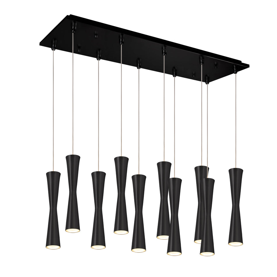Robson 27-in Black 10-Light Multi Pendant