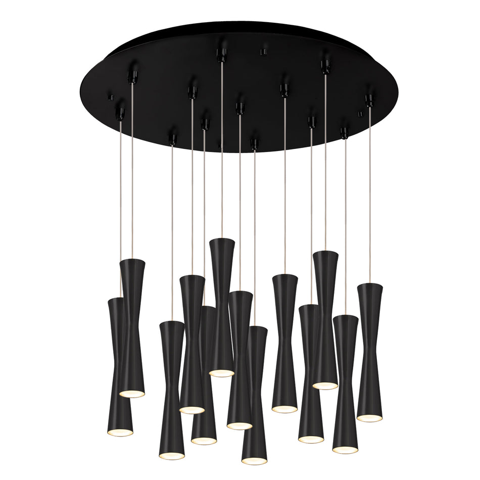 Robson 24-in Black 13-Light Multi Pendant