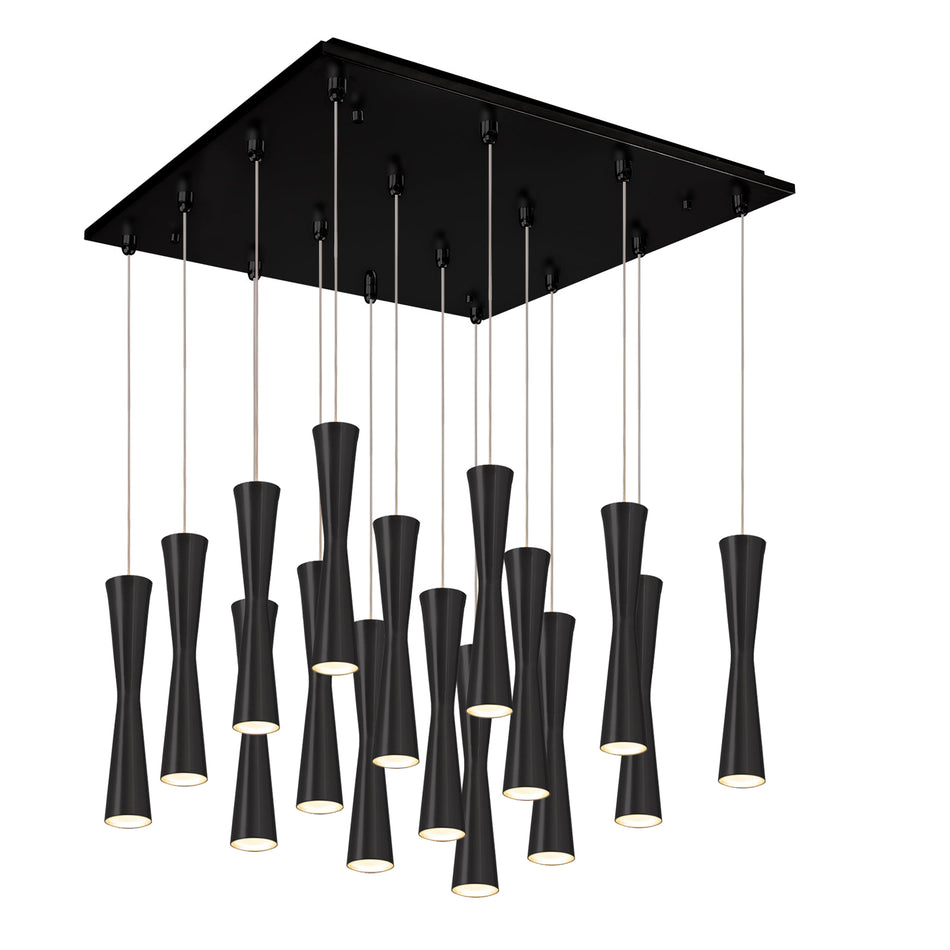 Robson 19-in Black 16-Light Multi Pendant