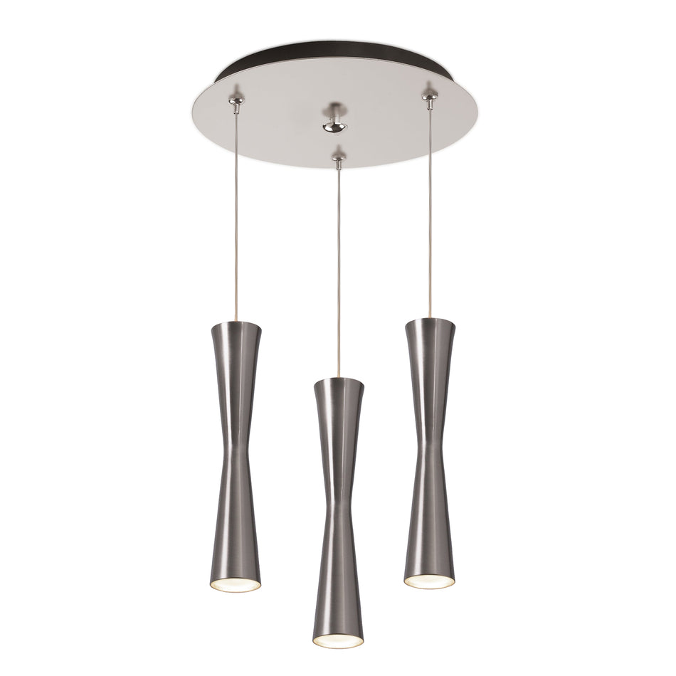 Robson 11-in Brushed Nickel 3-Light Multi Pendant