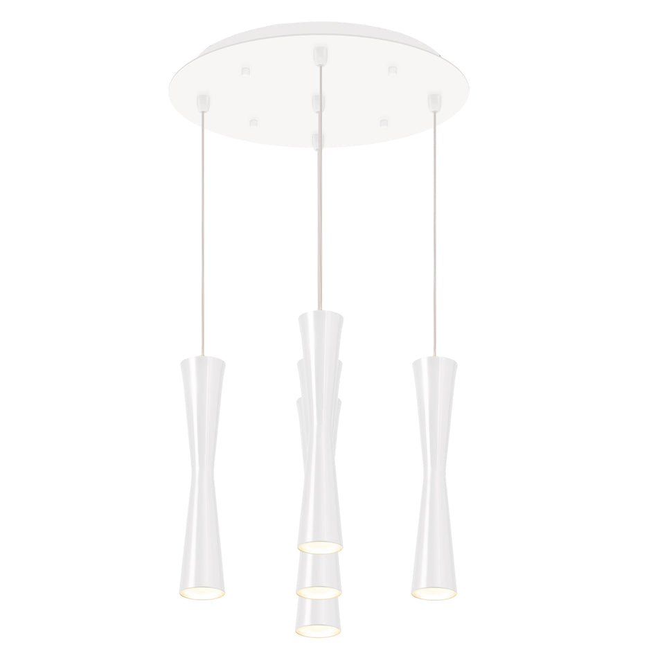 Robson 14-in White 5-Light Multi Pendant