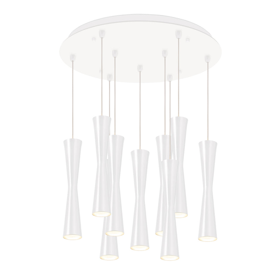 Robson 18-in White 9-Light Multi Pendant