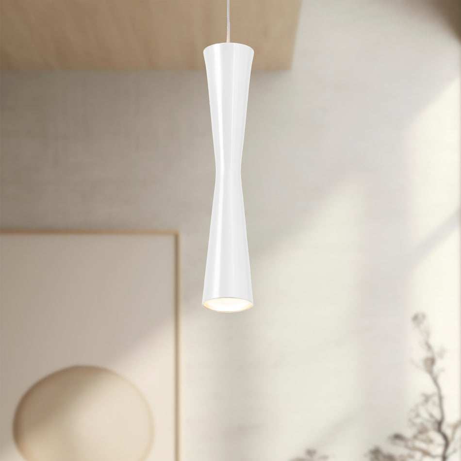 Robson 12-in White LED Pendant by KUZCO