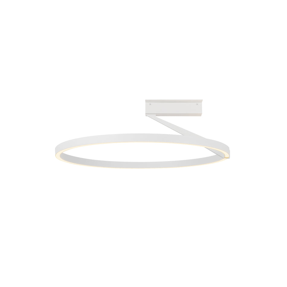 Roda 23-in White LED Semi-Flush Mount by KUZCO