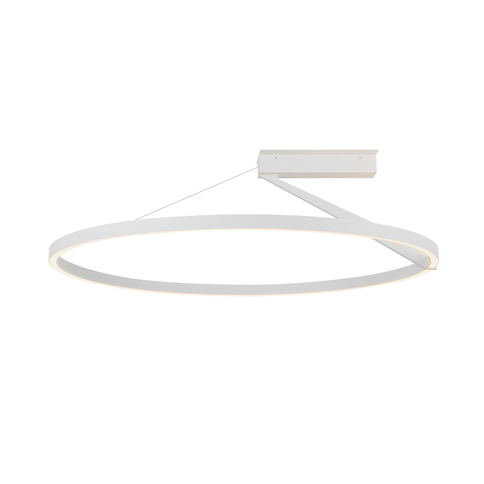 Roda 31-in White LED Semi-Flush Mount by KUZCO