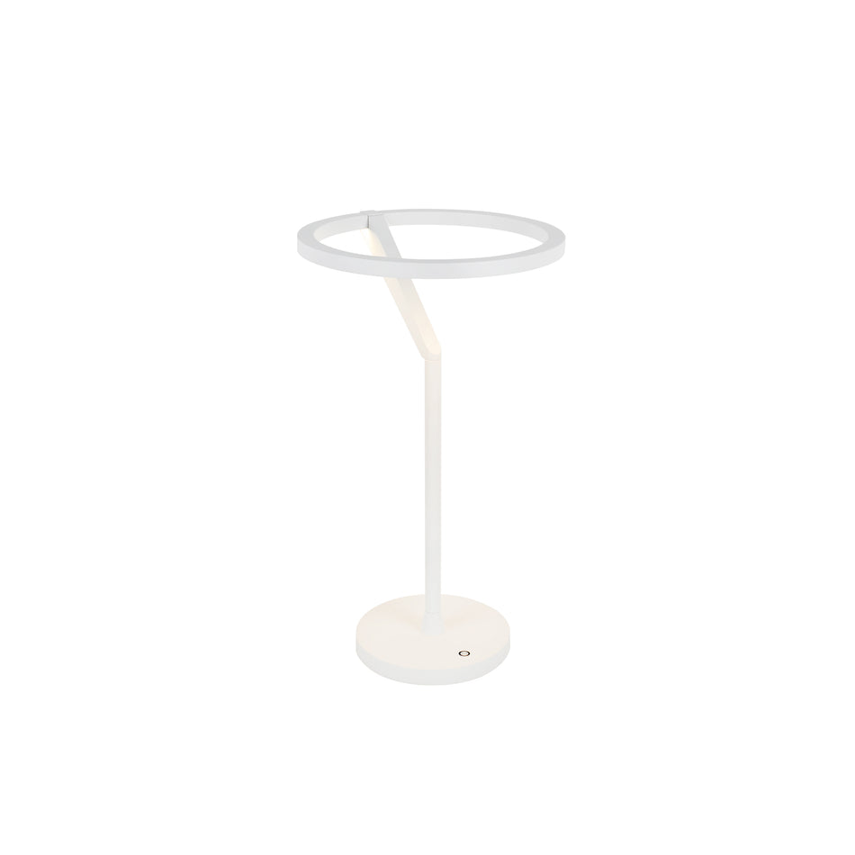 Roda 8-in White LED Table Lamp by KUZCO