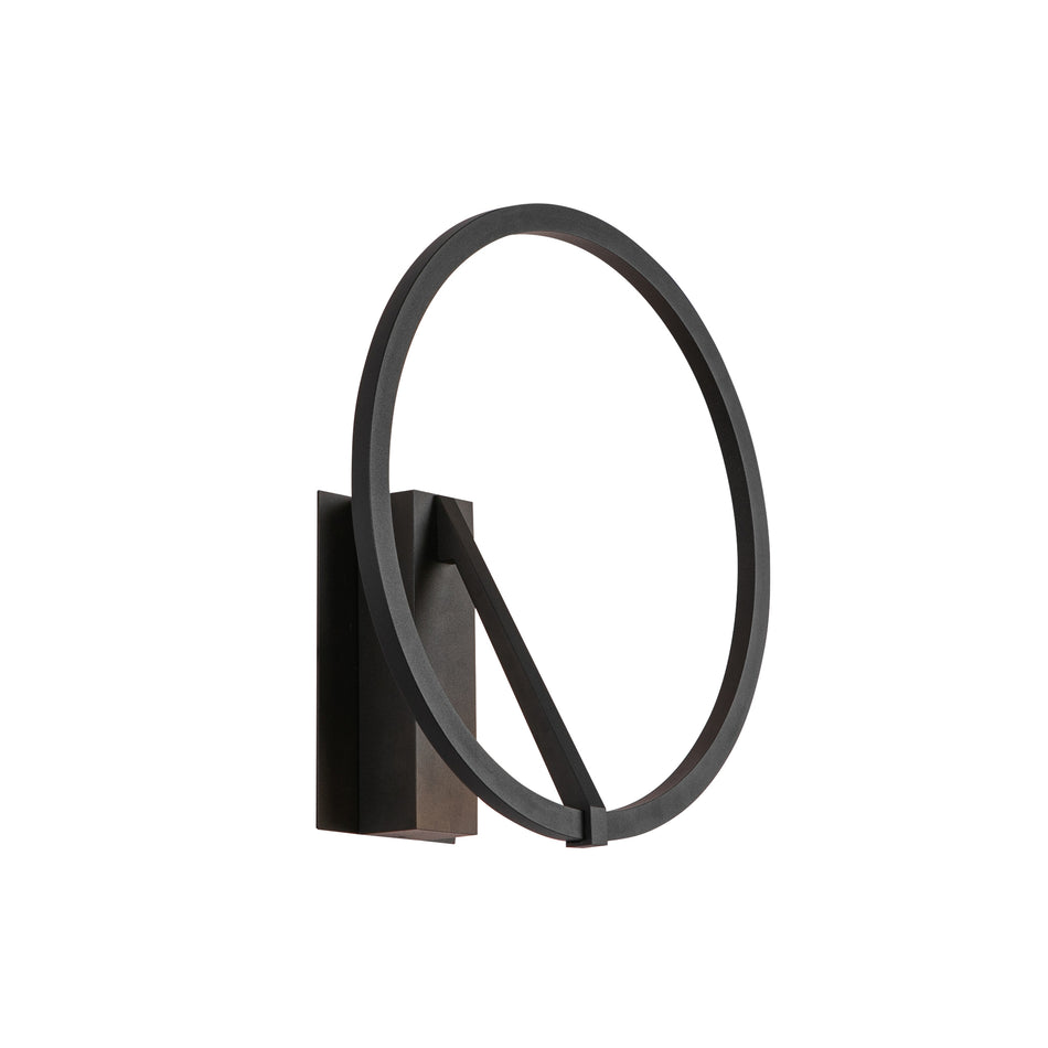 Roda 13-in Black LED Wall Sconce by KUZCO