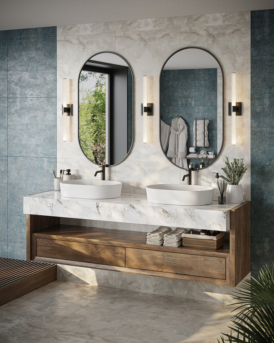 Rona 24-in Black LED Vanity by KUZCO