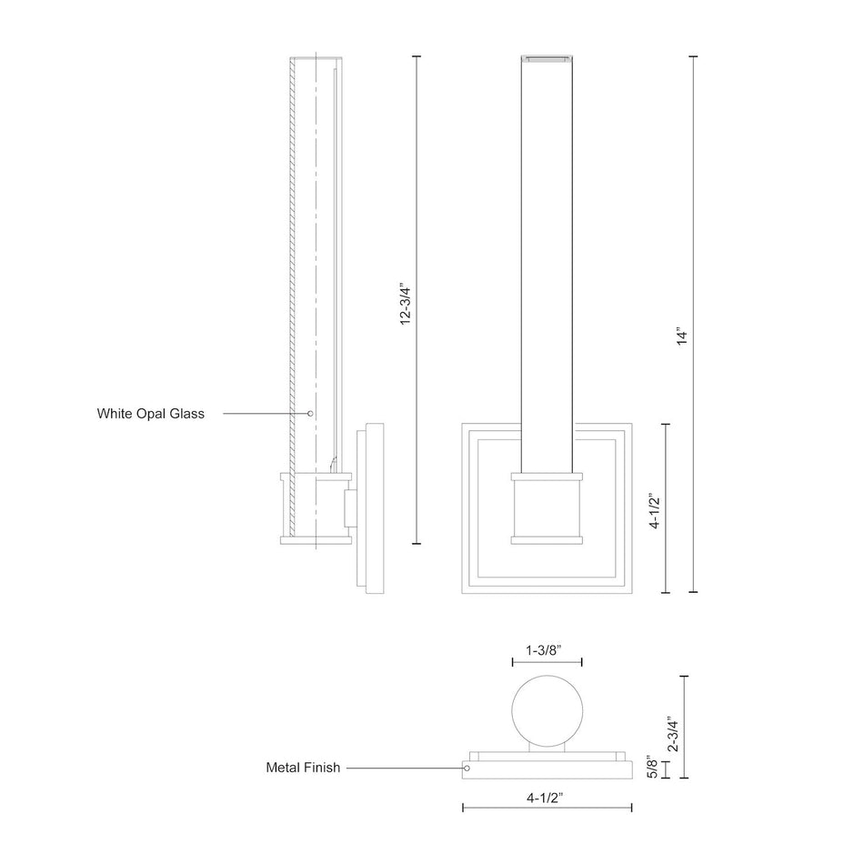 Rona 24-in Black LED Wall Sconce by KUZCO
