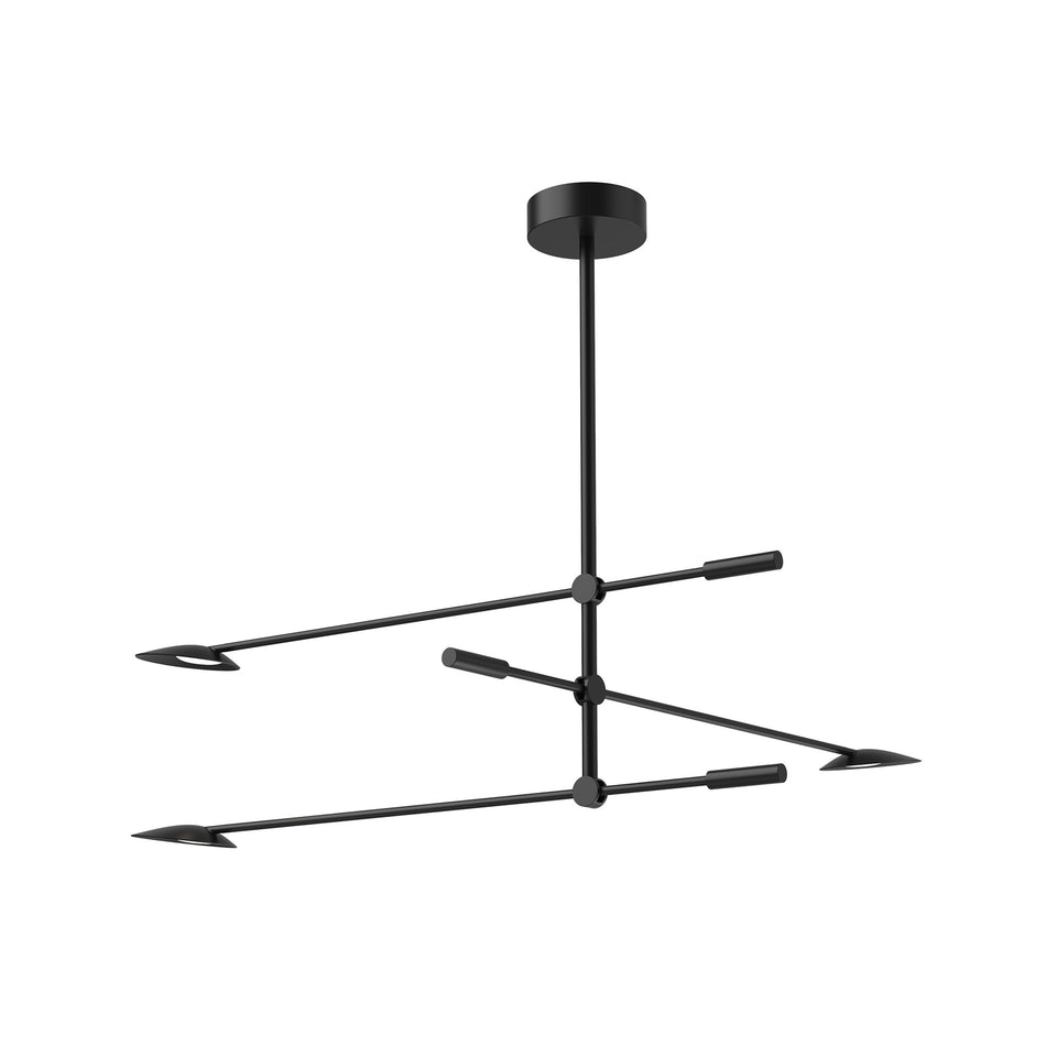 Rotaire 32-in Black LED Chandeliers by KUZCO