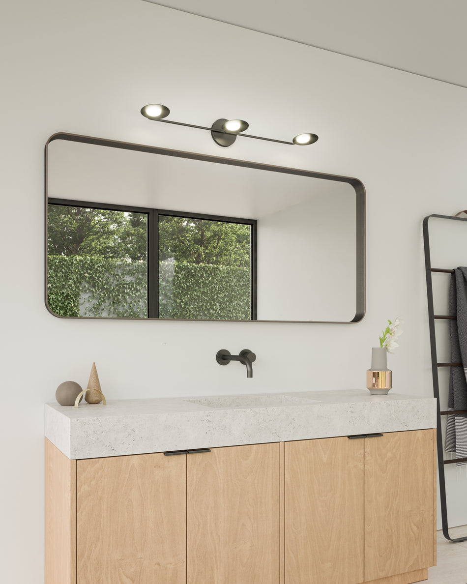 Rotaire 33-in Black LED Vanity by KUZCO