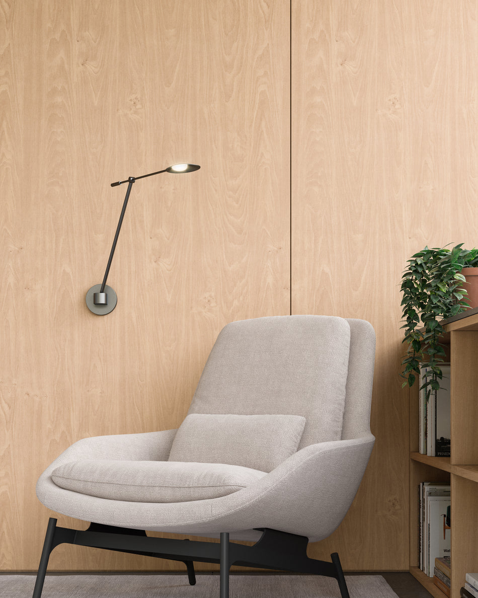 Rotaire 38-in Black LED Wall Sconce by KUZCO