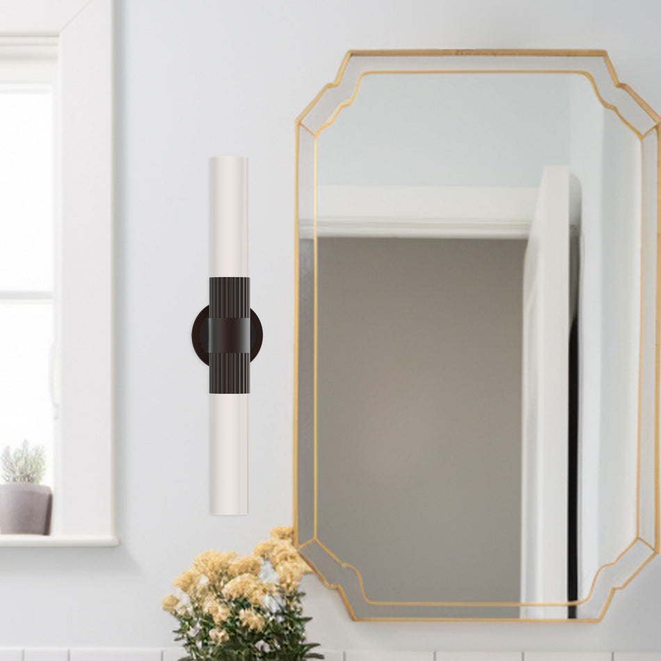 Rue 22-in Warm Bronze 2 Lights Vanity by ALORA MOOD