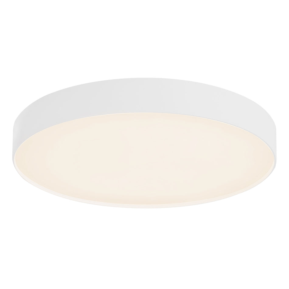 Rynn 7-in White dimmable LED Flush Mount